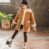 Vestes fille garçon manteau d'hiver épaissir chaud cachemire enfants filles longs manteaux enfants vêtements décontractés survêtement 4 14T 221010