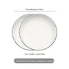 Plates White Ceramic Plate Household Steak Round Western Knife And Fork Dessert Dish