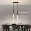 Lampy wiszące 2022 Stół jadalny Lampa LED Black Gold Minimalist na pokój kuchenny żyrandol wystrój domu