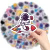 50 stcs grappige ruimte astronauten stickers niet-willekeurige voorrandfiets bagage sticker laptop skateboard motor water fles snowboard wandstickers kinderen geschenken