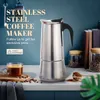 Inne narzędzia kuchenne Stal nierdzewna ekspres do kawy Moka Gejser producenci Kettle Brewer Latte Percolator Stove 221010