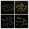 Nail Art Decorations 100Pcs Gold Ultra-thin Sticker 18K Copper Studs Decals Bling Patch Cute 3D Charm Rivets Tips Supplies