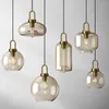 Lampade a sospensione Nordic Glass Light Modern Loft Appeso Lustre Lampade industriali Decor E27 / E26 per la cucina del ristorante Lampada