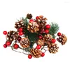 Strings 2M String Light Leaf Pine Cone Lights Garland Fairy 20 Led Flexible Copper Artificial Vine For Christmas