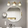 Lâmpada de parede Todos o cobre simples espelho moderno quarto nórdico banheiro banheiro criativo penteado armário de vaidade