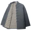 Giacche da uomo Abiti tradizionali cinesi Tang Suit Coat Tai Chi Uniform Giacca invernale maschile in cotone imbottito da uomo