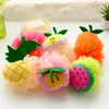 Inicio Cepillos de baño Color encantador baño flores forma de fruta niños baños bolas esponjas niños depuradores productos LT086