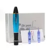 2pcs 12pins microNeedle dermapen充電可能な強力なmeso dr.pen dermaペン療法防止防止剤を備えたワイヤレスdr-pen ultima A1