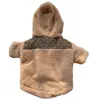 Vêtements de chien épais pour chiens marques de marque de chien pull chaud sweat à capuche de luxe de luxe de luxe cotations chats chiens manteau fourrure 268d