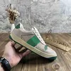 Sneakers Casual Shoes Running Sneaker Shoe Designer Dirty Beige Butter Vintage Leather Fashion Classic Red Green Stripe Women Men Size 35-45