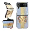 Colorful Butterfly Diamond-encrusted Bracket Mobile Phone Cases designer Bling for Z flip 3 4 fold 3 4 Covers bags