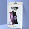 Samsung Tempered Glass Protector 9D UV Nano液体液体は小売パッケージS22 S21 S21 S20 Plus Not20 Ultra S10 Note10 Plus S8 S9 Note8 Note9