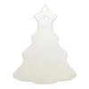 Pendenti pendenti in ceramica bianca per sublimazione, decorazione natalizia, ornamento per albero, spazi vuoti bianchi per il commercio all'ingrosso fai da te
