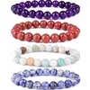 Bracelets de charme ￩lastique en pierre en pierre de 8 mm 8 mm pour femmes