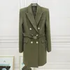 Kadınlar Suits Blazers Haziran Dudakları Marka Yüksek Kaliteli Lüks Lüks İngiliz Mizaç Bel Kuşağı Batı İnce Uzun Ceket Sonbahar Kış 221008