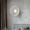 Vägglampa postmodern designer runda vardagsrum sovrum dekor el villa belysning vintage gång retro transparent sconce