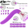 Donna vibratore massaggiatore cazzo di cazzo figa dildo giocattoli sessuali per la leccatura della lingua stimolatore clitoride suckin