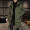 Piumini invernali da uomo Uomo con cappuccio Casual Lungo più spesso Caldo Parka Capispalla maschile Cappotti Slim Fit Taglia 4XL