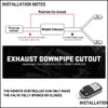 Muffler PQY - 2,5 " / 3" roestvrijstalen headers y buis elektrische uitlaatuitgesneden kit voor 2,5 inch of 3 inch pqy- ct93 d dhcarpart dhzhn