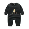 Pajacyki śpioszki dla niemowląt noworodek ubrania z długim rękawem bawełna projektant Romper odzież dla niemowląt chłopcy dziewczęta kombinezony Drop Delivery Babydhshop Dhe3C