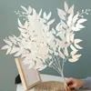 Fleurs décoratives artificielles de saules feuilles vertes de fausses plantes bricolores bouquet faux bouquet pour la maison de fête de mariage de mariage à la maison