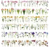 Gift Wrap Flower Sticker Pack Waterproof Transparent PET Hand Account Diary DIY Tulip Materialh