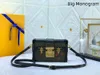 Borsa a tracolla Petite Malle Monogrammi Modello Damier Canvas S-Lock Tracolla in pelle rimovibile Designer Luxury Cross Body M86286