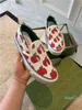 2022 new fashion Luxurys Shoe Women Shoes Designers Tennis Canvas Beige Blue Washed Jacquard Denim Rubber Sole Embroidered Vintage Casual Size 35-46 top quality