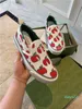 2022 New Fashion Luxurys Shoe Women Shoes Designers Tennis Tennis Tennis Beige Blue lavé Jacquard Denim Sole Broidered Vintage Casual Taille 35-46 Top Quality