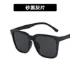 Lunettes de soleil mode noir carré hommes marque Designer miroir oeil de chat lunettes de soleil femmes nuances UV400 extérieur Feminino