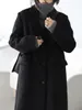 Women's Wool Blends CHIC VEN Winter Korean Women Long Coat Thickening Casual Warm Single Breasted Overcoat en Coats Office Lady Tops 221010