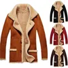 Męskie kurtki lapel patchwork Coat Street ciepłe zamsz golowe Casual 221008