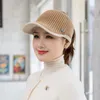 Бейсболки зимние шапки для женщин пустой топ вязаная Casquette Femme козырьки дамы Gorras осень бейсбол