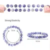 Bracelets de charme ￩lastique en pierre en pierre de 8 mm 8 mm pour femmes