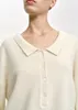 Kobiet Sweters Kobiety Kopinik Kaszmiru Kaszmirowy Knit Front Buttons Eleganckie długie rękawowe luźne proste skoczki na dzianiny