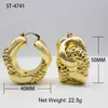 Hoop Huggie Earrings Women Fashion Jewelry 24K Dubai Gold Color Ethiopische Afrikaanse stijl voor Israël Sudan Arab Midden -Oosten voor feest 221010