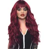 Perruques synthétiques nouveau style femmes perruque longueur moyenne cheveux bouclés noir vin rouge grande vague perruque haute température soie 221010