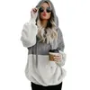 Femmes Hoodies Sweats Automne Hiver Femmes Pull À Capuche Polaire Chaud Pull Femme Faux Manteau De Laine D'agneau À L'extérieur Pull Veste 221010