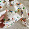 Jackor Children Autumn Cute Cartoon Bear Dragklapp Pock Boy Fashion Matchar Long Hidees Cotton Outwear For Baby Girls 221010