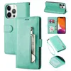 Bracelet Folio Phone Cases for iPhone 14 13 12 Mini 11 Pro Max XR XS 7 8 Plus Durable Multiple Card Slots Solid Leather Wallet Clutch Kickstand Protective Shell