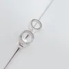 925 Sterling Silver Sparkling Circle Stud örhängen för kvinnor med originalboxuppsättning Designer smycken för Pandora CZ Diamond Earring