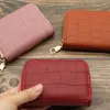 Card Holders Crocodile Pattern Expanding Holder Women Ins Style Small Multiple Slots Large Capacity Coin Purse 9 Bits Short Wallet
