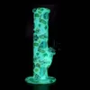 smoking pipes 10'' colorful skull patter silicone bubbler glass water pipe bong with hookah bowl