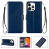 Wallet Phone Cases for iPhone 13 12 11 Pro Max XR XS X 7 8 Plus - Solid Color Crazy Horse Pattern PU Leather Flip Kickstand Cover Case with Card Slots