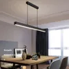 LED Restaurant Pendant Lamp Modern Metal Rectangle Dining Room Hanging Light Corridor Kitchen Chandelier