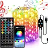 Dizeler Akıllı LED String Lights Bluetooth Uygulama Akıllı Kontrol Noel Işık Peri Garland Senkronizasyonu 20m Ev Dekorasyon Tatil Lightig