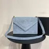 Quilted Grain Envelope Bag Suede Clutch Bags Messenger Handbag Women Crossbody Handbags Flap Wallet Removable Shoulder Strap Zipper Pocket