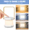 3 couleurs LED veilleuse chambre veilleuses USB lampe rechargeable pour la maison décoration de la chambre Tables de chevet portables éclairage LED