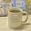 French mug girl's heart girlfriends cup milk cup ins high value