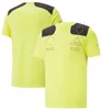 F1 Team 2022 Giallo Edizione Speciale Speciale Sport Sport Sports T-shirt Fan Polo Shirt Abbigliamento da corsa